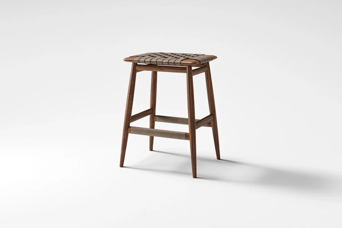 本革スツール～Woven leather stool～ Adembi Woven Leather Counter Stool | Accessories for the Home